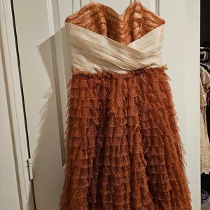 Unique Vintage Copper Tulle Cupcake Swing Dress